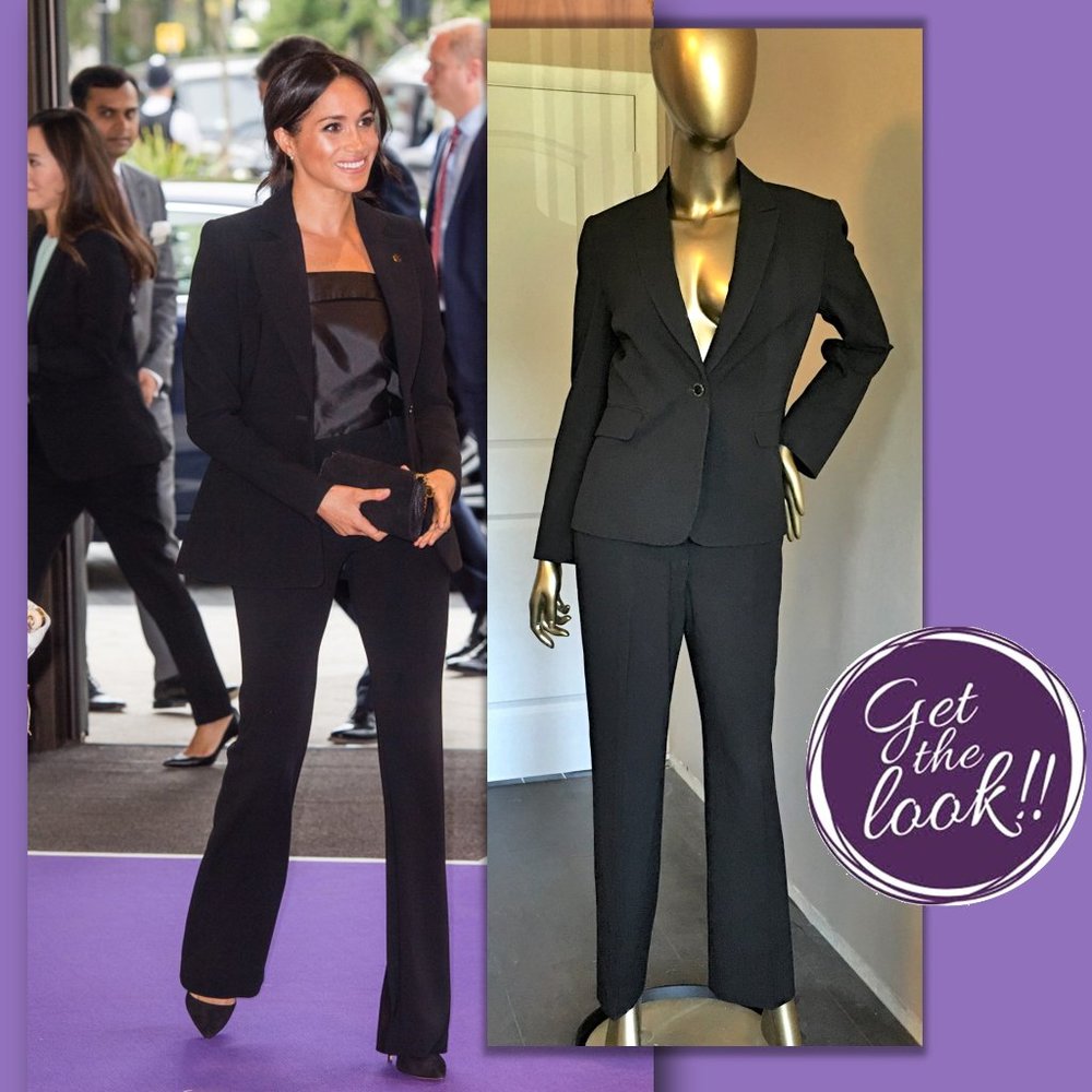 TAHARI ARTHUR S LEVINE Petite Black Pant Suit  6P